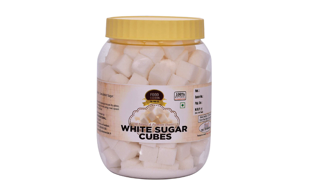 Food Essential White Sugar Cubes    Plastic Jar  700 grams